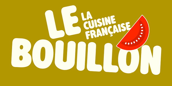 Card displaying Alphabet Soup typeface in various styles