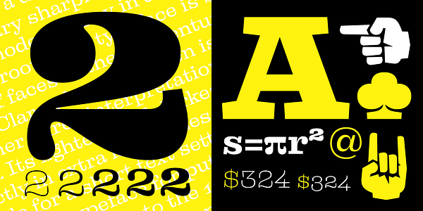 Card displaying Liberteen typeface in various styles