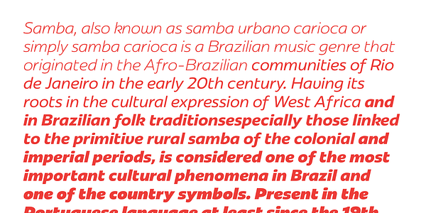 Tarjeta con el tipo de letra Redonda en varios estilos