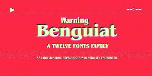 Card displaying ITC Benguiat typeface in various styles