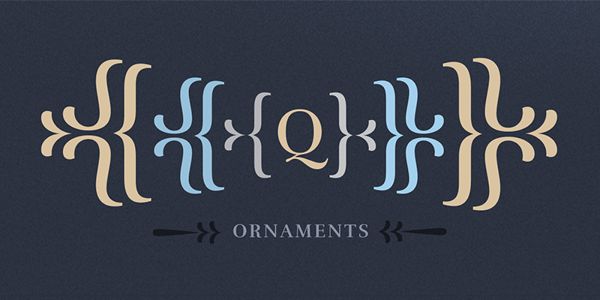 Card displaying Rufina typeface in various styles