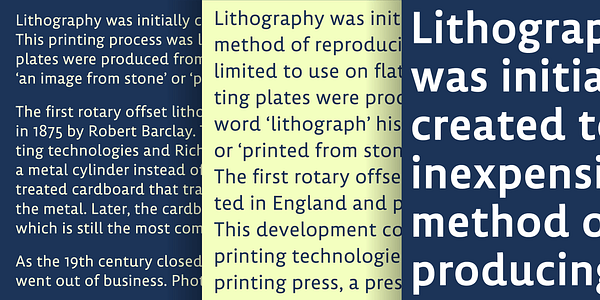 Card displaying Lemon Sans Next typeface in various styles