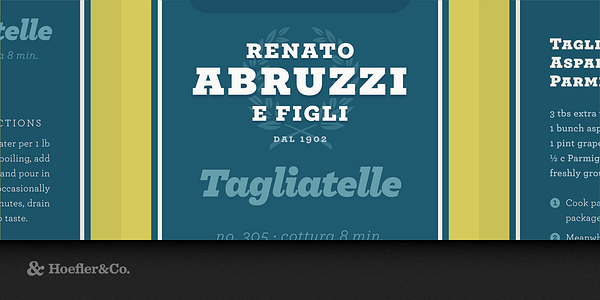 Card displaying Archer typeface in various styles