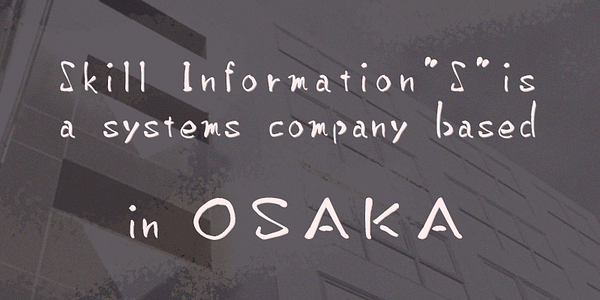 Karte mit der Schriftart SicShunrai in verschiedenen Schnitten