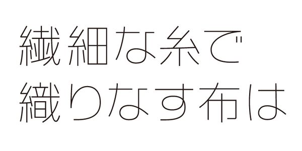 Card displaying VDL-LogonaGokuHoso typeface in various styles