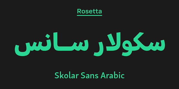 Card displaying Skolar Sans Arabic typeface in various styles