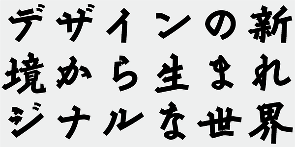 Card displaying AB Kai typeface in various styles