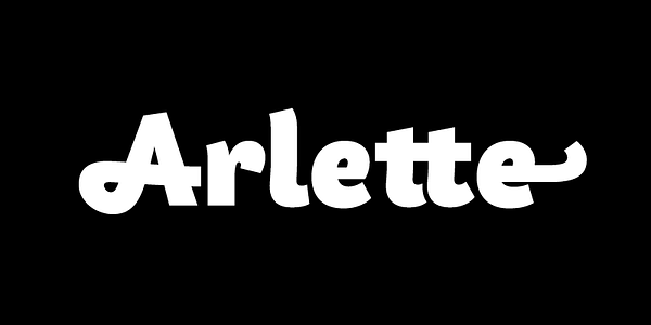 Card displaying Arlette typeface in various styles