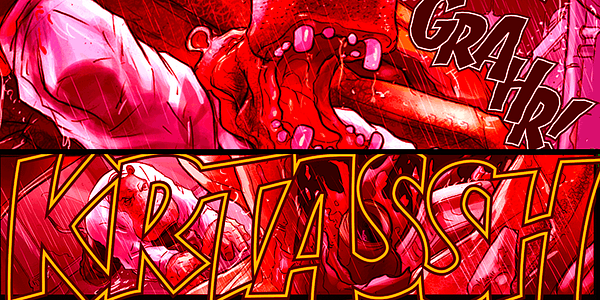 Card displaying CC Zoinks typeface in various styles