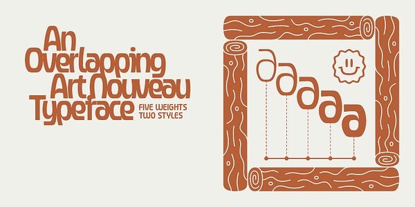 Card displaying Forager typeface in various styles