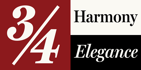 Card displaying Miller Headline typeface in various styles