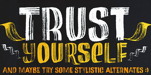 Card displaying Marker Aid typeface in various styles