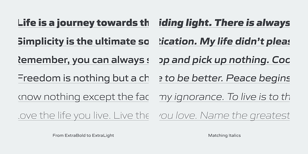 Card displaying Gomme Sans typeface in various styles