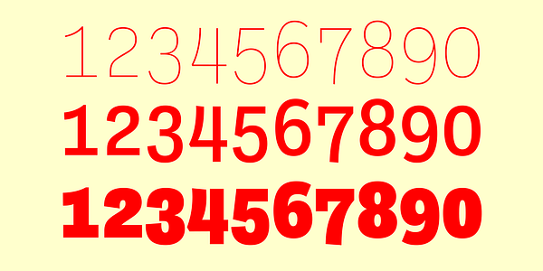Card displaying Ballinger Condensed typeface in various styles
