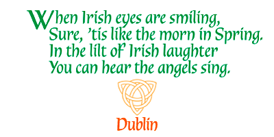 Card displaying Dublin typeface in various styles