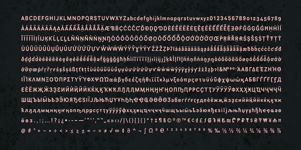 Card displaying Scheme typeface in various styles