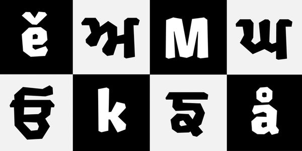 Card displaying Chikki Gurmukhi typeface in various styles