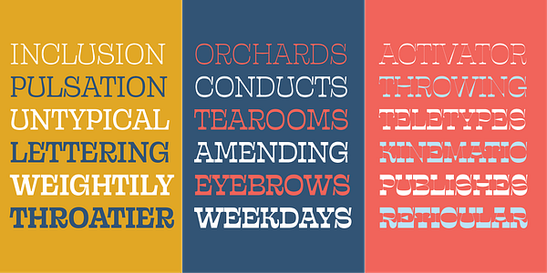 Card displaying Sway Variable typeface in various styles