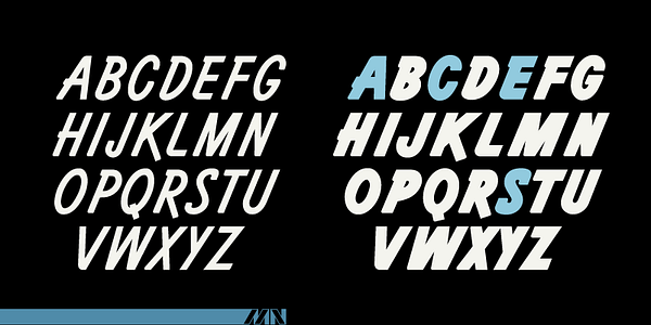 Card displaying Access MN typeface in various styles