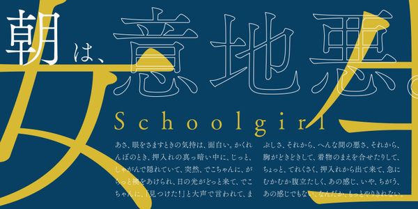 FOT-筑紫Aオールド明朝 Pr6N 書体を様々なスタイルで表示するカード