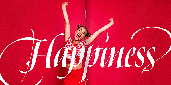 Card displaying Gratia typeface in various styles