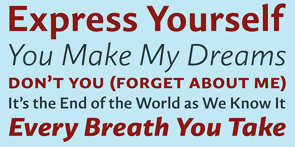 Card displaying Guyot Sans typeface in various styles