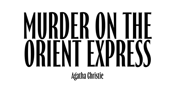 Card displaying Thrillers typeface in various styles