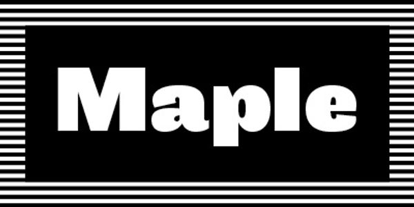 Card displaying Maple typeface in various styles