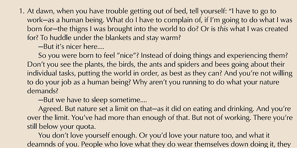 Card displaying Classico URW typeface in various styles