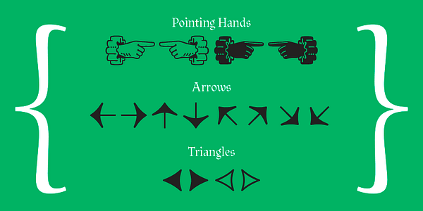 Card displaying Litania typeface in various styles