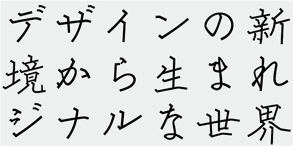 Card displaying AB Kai Light typeface in various styles