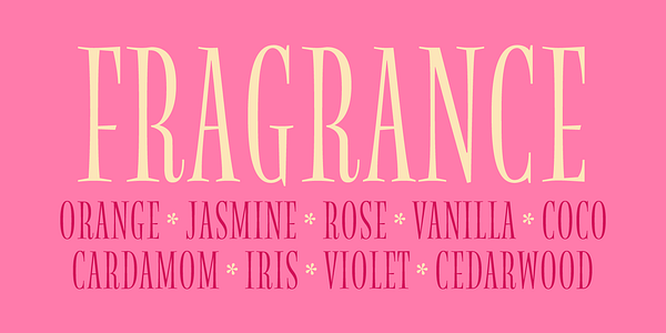 Card displaying MVB Magnolia typeface in various styles