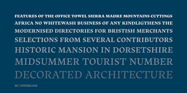 Card displaying Maecenas typeface in various styles