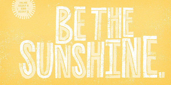 Card displaying Canvas Inline typeface in various styles