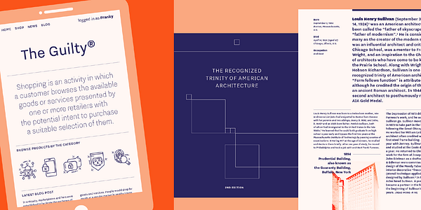 Card displaying Nitti typeface in various styles