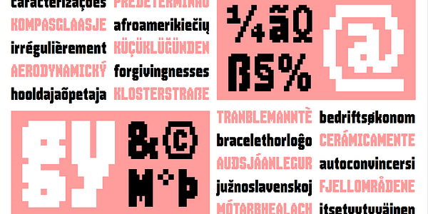 Card displaying BlahBlah typeface in various styles