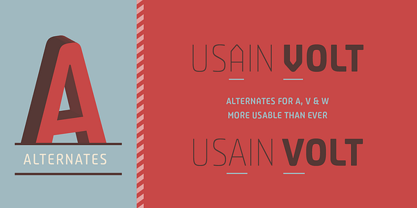 Card displaying Plau typeface in various styles