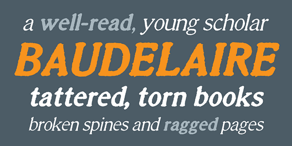 Card displaying Millesime typeface in various styles