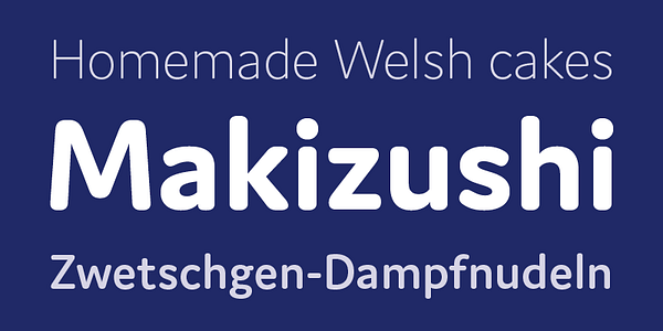 Card displaying JAF Domus typeface in various styles