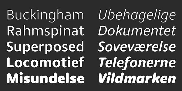 Card displaying Dita typeface in various styles