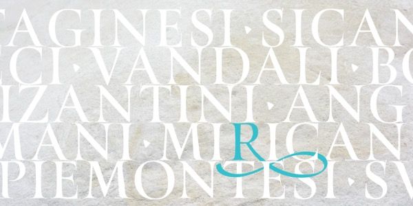 Card displaying Turquoise typeface in various styles