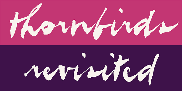 Card displaying Sanzio typeface in various styles