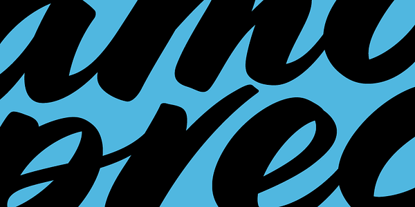 Card displaying Cortado typeface in various styles