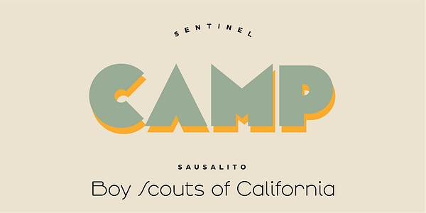 Card displaying Arbotek typeface in various styles