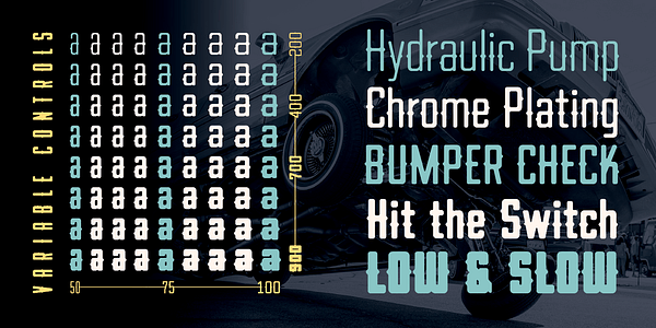 Card displaying Thornwood Variable typeface in various styles