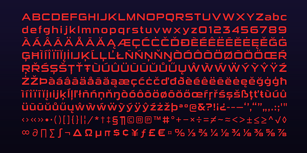 Card displaying Sui Generis typeface in various styles