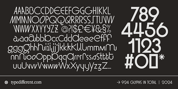 Card displaying BD Orange Variable typeface in various styles