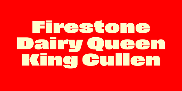 Card displaying Field Gothic Wide typeface in various styles