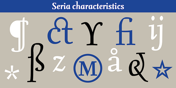 Card displaying Seria Sans typeface in various styles