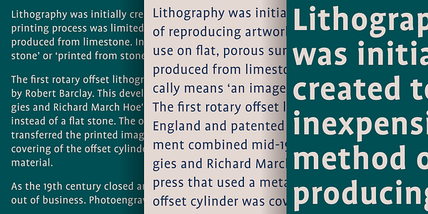 Card displaying Profile typeface in various styles
